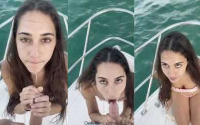 Sexy Izzy Green deepthroat Boat Blowjob onlyfans video