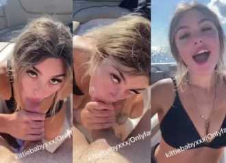 Hot Kittiebabyxxx blowjob in boat onlyfans leaked video
